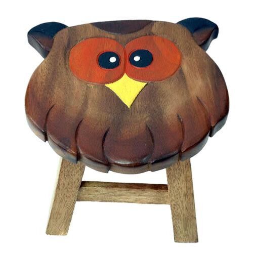 Child's wooden stool - owl (FWST857)