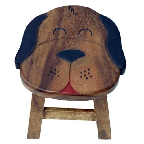 Child's wooden stool - dog (FWST858)