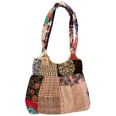 Handbag kantha with zip assorted (GOP17304)