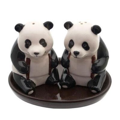 Salt & pepper panda on tray (HCSP825)