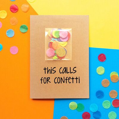 Funny Engagement Card | This Calls For Confetti