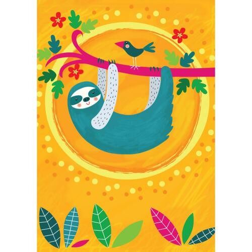 Greetings card "Sloth" 12x17cm (HOG57ES06)
