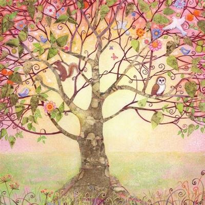 Greetings card "The Tree of Life" 16x16cm (HOGHM130)