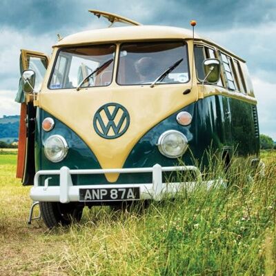 Greetings card VW camper van 16x16cm (HOGL310)