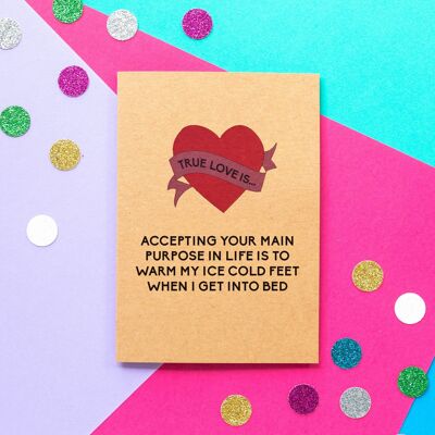 Lustige Valentinstagskarte | Eiskalte Füße