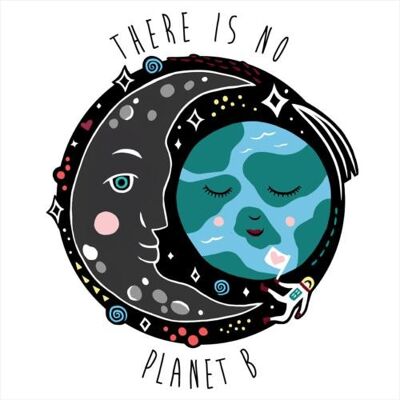 Greetings card "There is no Planet B" 16x16cm (HOGTW103)