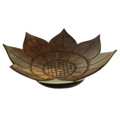 Coconut incense holder lotus (ID41)