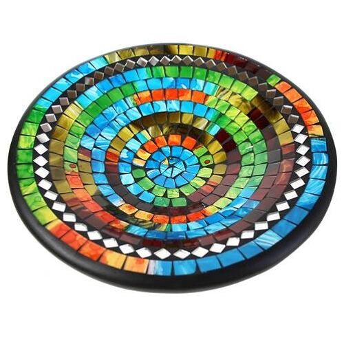 Bowl, mosaic, 28cm multicolour with mirrors (JCQER1804)