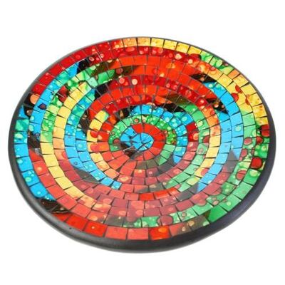 Bowl, mosaic, 28cm multicolour with spots (JCQER1805)