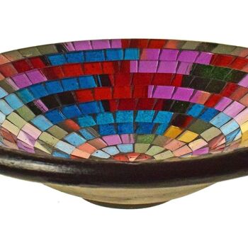 Bol décoratif, mosaïque, 30cm multicolore (JCQER204) 3