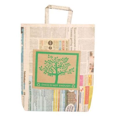 Gift bag recycled newspaper (JUG031)