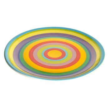 Assiette arc-en-ciel 26cm, dessous bleu (KC2106) 2