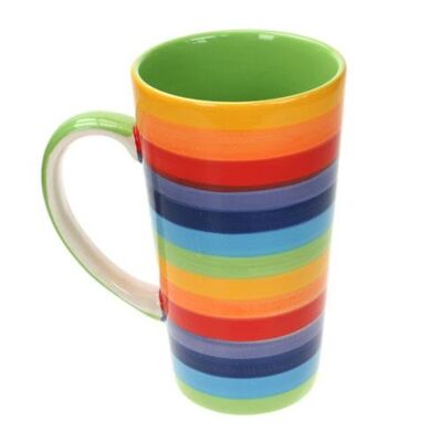 Rainbow tall mug horizontal stripes (KCMU872)