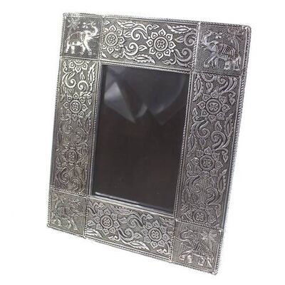 Aluminium photo frame, elephant, 4x6" photo (KR008)
