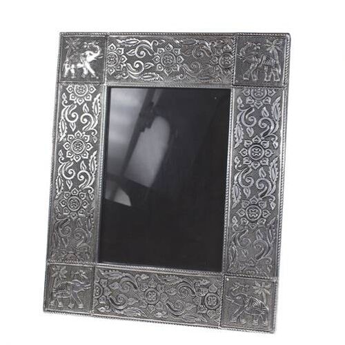 Aluminium photo frame, elephant, 5x7" photo (KR009)