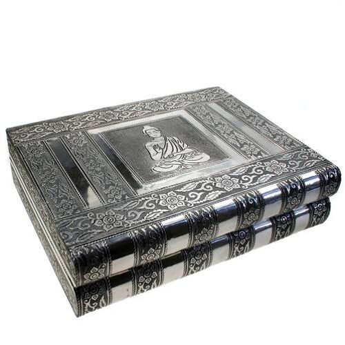 Aluminium jewellery/trinket box, Buddha, 28x21.5x7.5cm (KR016)