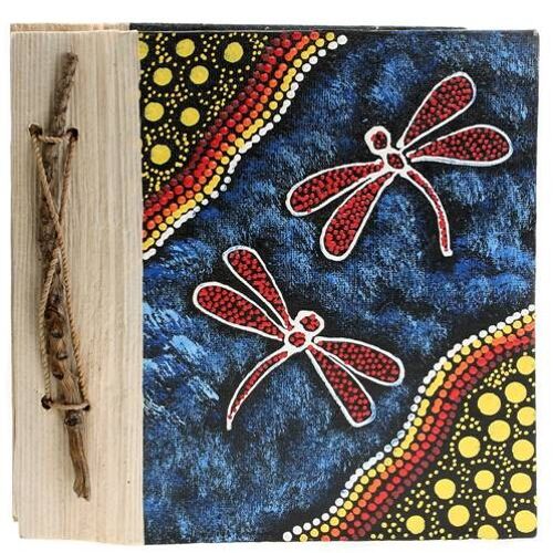 Notebook Aboriginal design dragonflies, 20x20cm (LF1902)