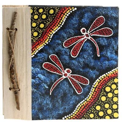 Notebook Aboriginal design dragonflies, 20x20cm (LF1902)