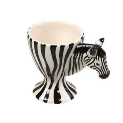 Ceramic eggcup, zebra (MAF21)