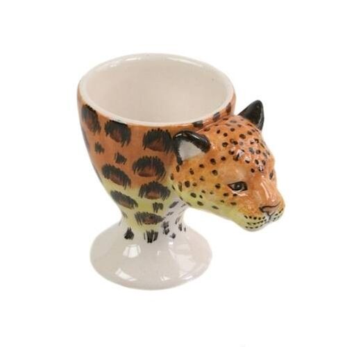 Ceramic eggcup, cheetah (MAF22)