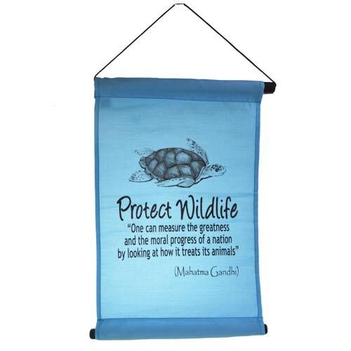Hanging banner Protect Wildlife, blue 27x42cm (MBC40)