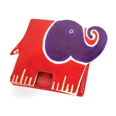 Leather coin purse elephant (MKS1023)