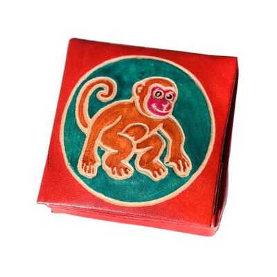 Leather coin purse monkey (MKS2103)