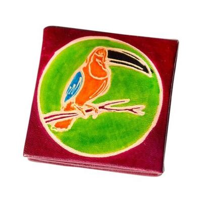 Leather coin purse toucan (MKS2106)