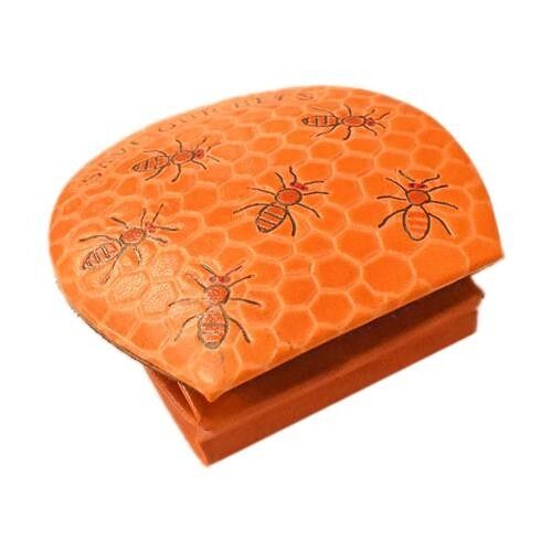 Leather coin purse save our bees 9x8cm (MKS670)