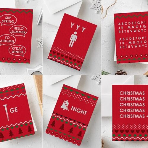Funny Christmas Cards | Pack of 12