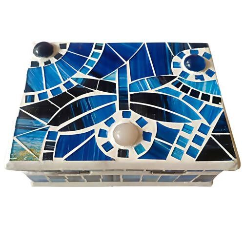 Jewellery box mosaic blue (MOS2105)