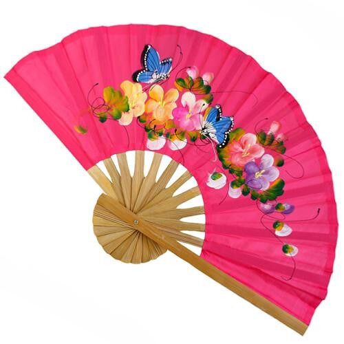 Cotton fan assorted colours 26cm (MQMA831)