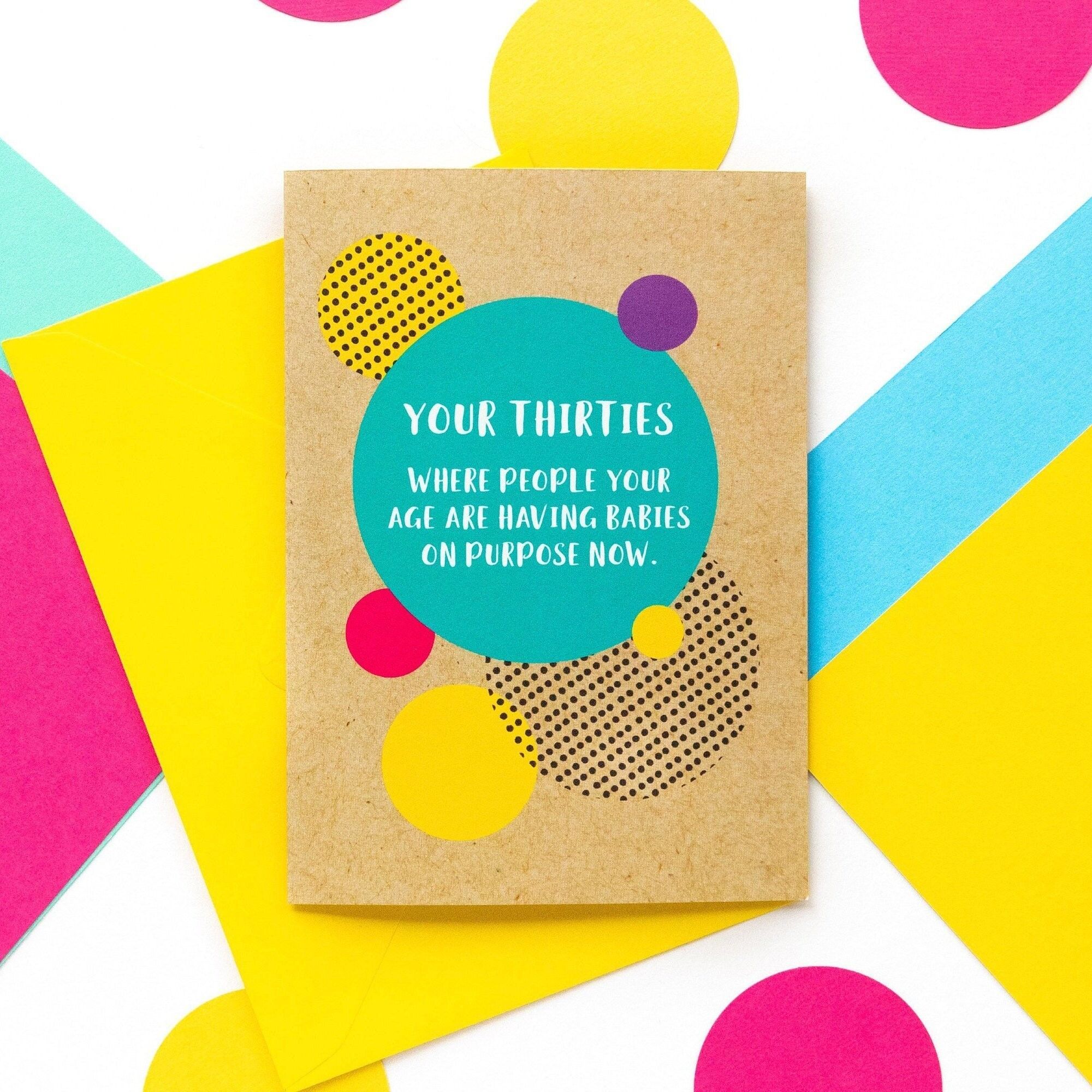 Divertente biglietto di auguri per il 30° compleanno - bambini apposta