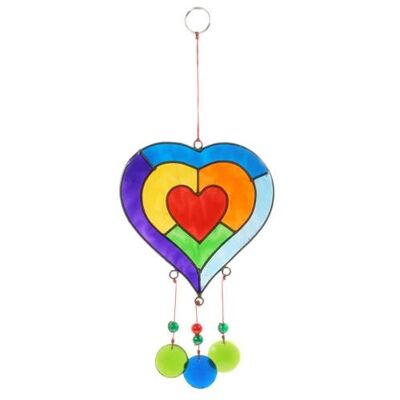 Suncatcher heart rainbow (MRS003)