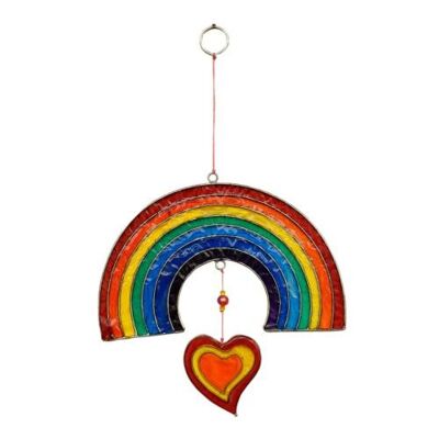 Suncatcher heart under rainbow (MRS143)