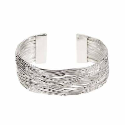 Bangle layered, silver colour (NA17010)