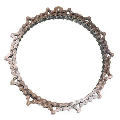 Bike chain mirror, 27cm diameter (NA1914)