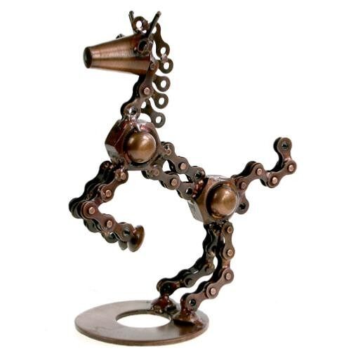 Model horse, recycled bike chain (NA19711)