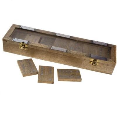 Dominoes box, wooden 38x10x5.5cm (NA19732)