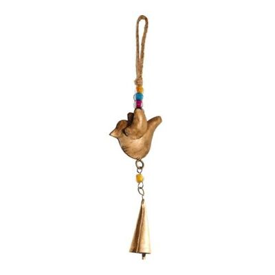 Chime bird, recycled brass (NA2136)