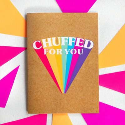 Tarjeta de felicitaciones divertida - Chuffed For You