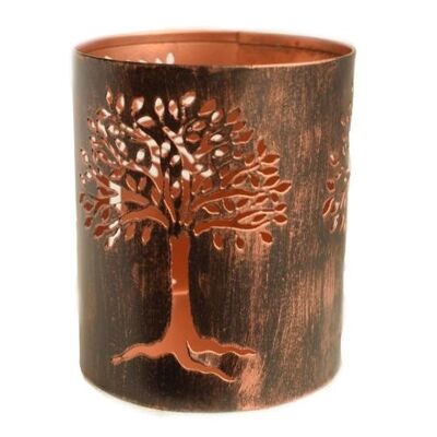 T-lite holder, metal die cut, tree, 15cm height (NATNB2803)