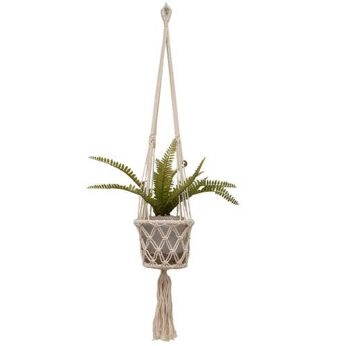 Hanging basket, macrame, single basket (NICK006)