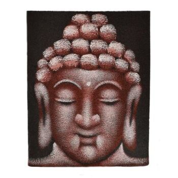 Impression sur toile Bouddha, couleur marron sur fond noir (NKM01) 1