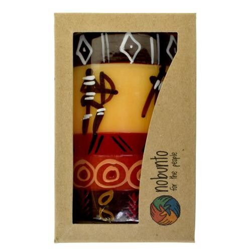 Hand painted candle in gift box, Damisi (NOB002)