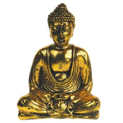 Buddha sandstone cast, silver colour 17cm (NS1971)