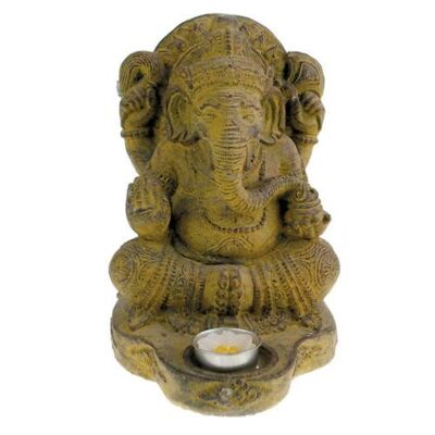 T-lite holder, sandstone Ganesha (NUG011)