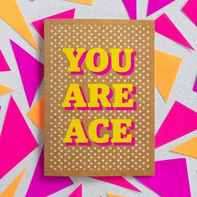 Funny Thank You Card - You Are Ace