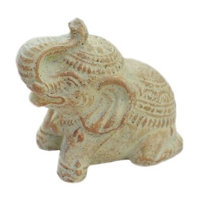 Elephant, sandstone, cream 13cm (NUG016)