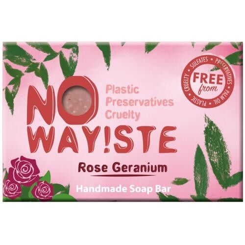 NO WAY!STE solid soap bar, Rose Geranium (NW08)